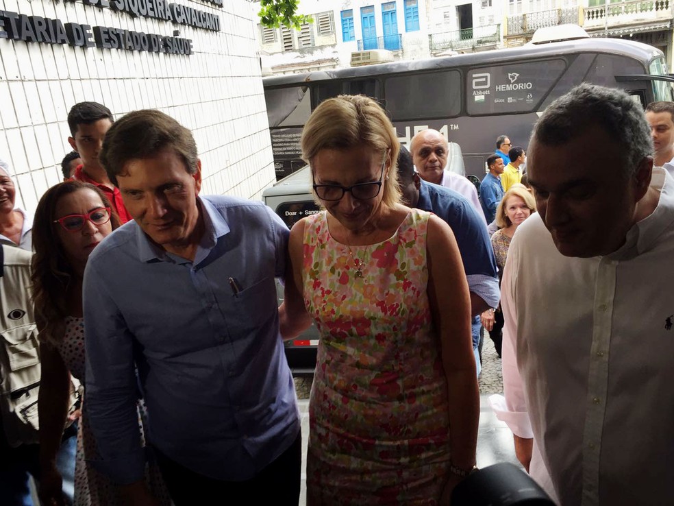 Prefeito do Rio chega ao Hemorio para doação de sangue (Foto: Fernanda Rouvenat / G1)