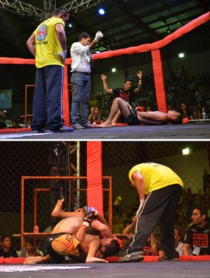 Cowboy do MMA vence Menicha no Rolim Fight Combat, em Rondônia (Foto: Flávio Godoi/GLOBOESPORTE.COM)