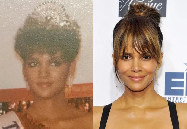 Halle Berry em 1985 e em 2016 (Foto: Reprodução e Getty Images)