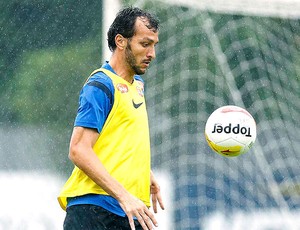 Edu Dracena treino Santos (Foto: Ricardo Saibun / Divulgação Santos FC)