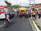Casal fica ferido após cair de moto ao tentar desviar de cachorro na Paraíba