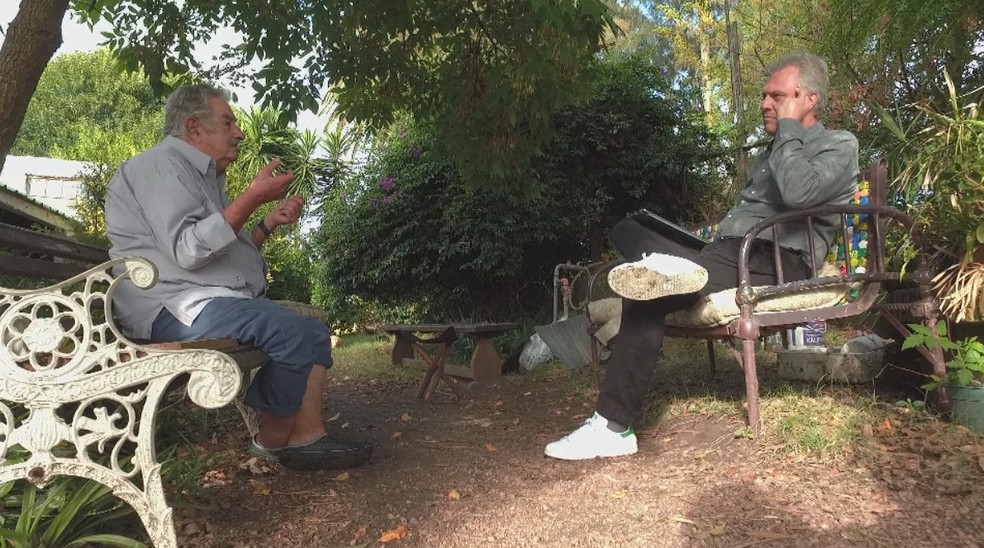 Mujica abriu o coração para o apresentador do 'Conversa com Bial' (Foto: TV Globo )