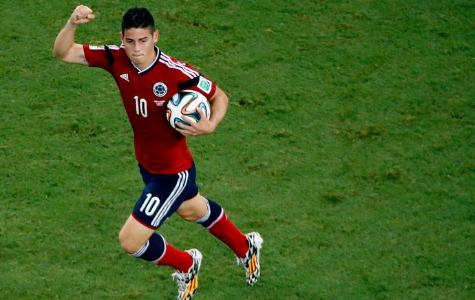 James Rodriguez Colômbia gol Brasil Arena Castelão (Foto: Agência Reuters)