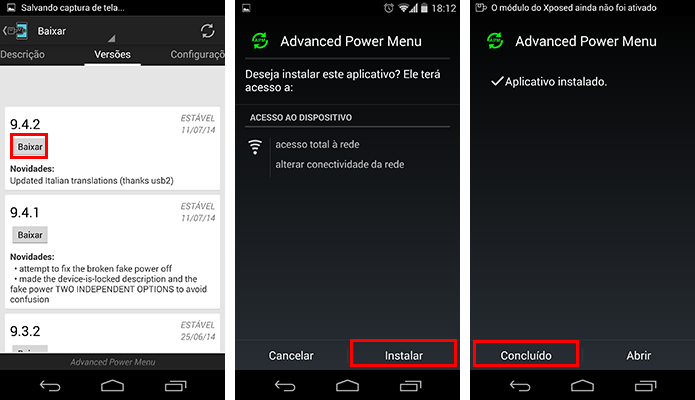 Baixe e instale um módulo por meio do Xposed Installer (Foto: Reprodução/Paulo Alves)