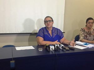 Secretária Selma Mulinari falou sobre a greve dos professores (Foto: Inaê Brandão/G1 RR)