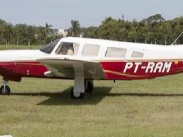 Aeronave de pequeno porte cai no Pantanal em MS (Foto: Reprodução/TV Morena)