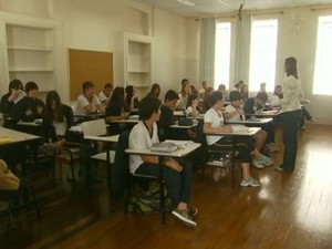 Estudantes em sala de aula na rede estadual de Campinas (Foto: Reprodução/ EPTV)