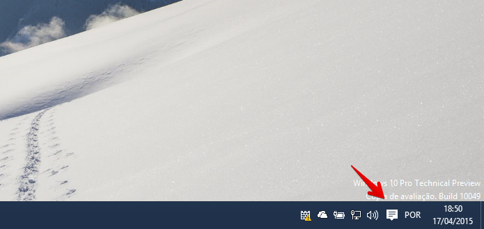 Acessando a central de notificações do Windows 10 (Foto: Reprodução/Helito Bijora)