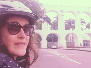 Adepta da bike, Michelle hoje se considera uma 'cicloativista' (Foto: Michelle Castilho / Divulgação)