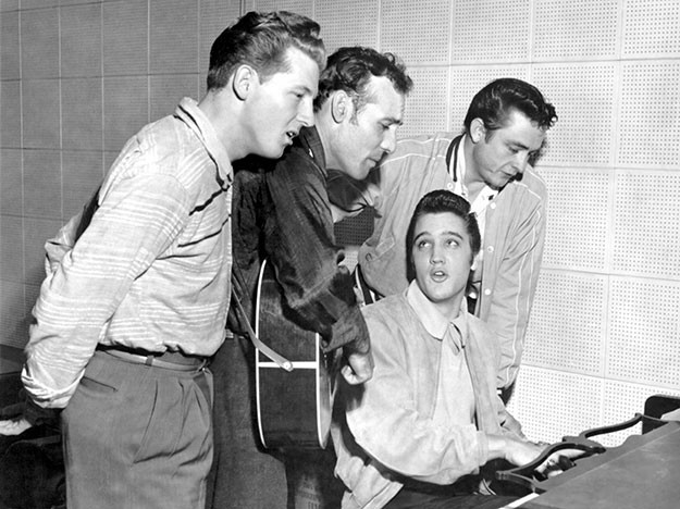 Elvis Presley, Carl Perkins, Jerry Lee Lewis, and Johnny Cash: (Foto: .)