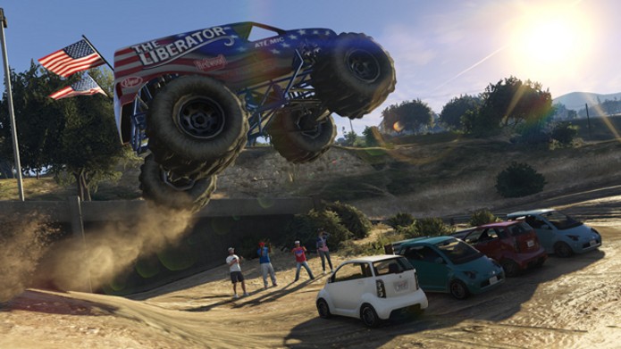 Monster truck Liberator é uma das novidades do update de GTA 5. (Foto: Divulgação)