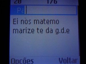 Mensagem encontrada em celular de suspeito anunciando a morte, em Santana (Foto: Herinaldo Nascimento/PM-AP)