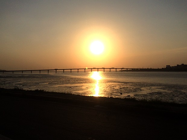 Pôr do sol da Beira-Mar, em São Luís (Foto: Maurício Araya / G1)