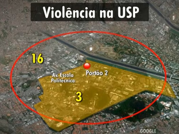 Polícia registrou 19 sequestros-relâmpago perto da USP em 2015 (Foto: Reprodução TV Globo)