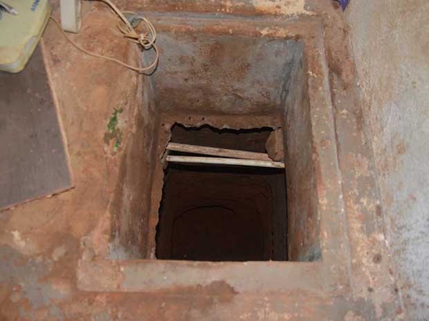 Túnel de 3m descoberto na Penitenciária de Pedrinhas (PP) (Foto: Clayton Monteles / Sejap)