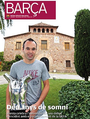 Iniesta capa revista Barça (Foto: Reprodução)