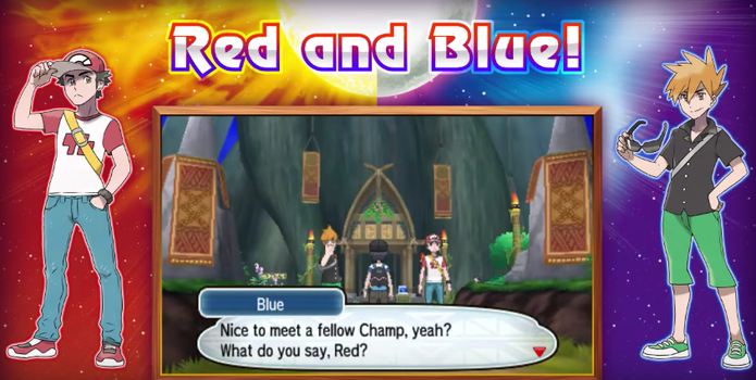 Red e Blue retornam como personagens do computador em Pokémon Sun e Moon (Foto: Reprodução/Felipe Vinha)