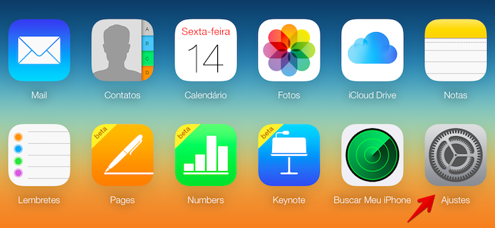 Acesse as configurações do iCloud (Foto: Reprodução/Helito Bijora)