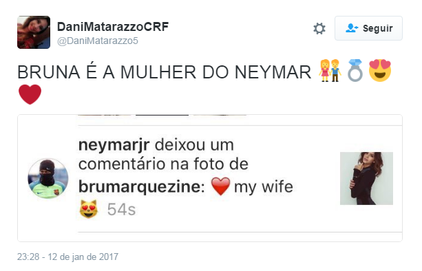 Comentário de Neymar quebra a internet (Foto: Reprodução / Twitter)