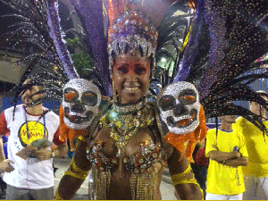 Musa Nany Kamura da Paraíso do Tuiuti (Foto: Alba Valéria Mendonça / G1)