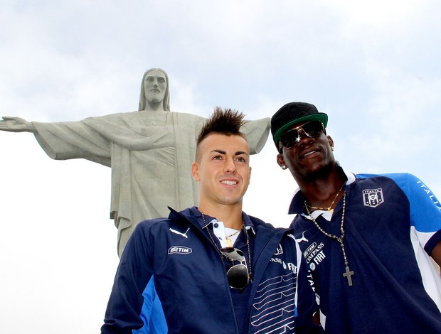 El Shaarawy balotelli itália cristo redentor (Foto: Globoesporte.com)