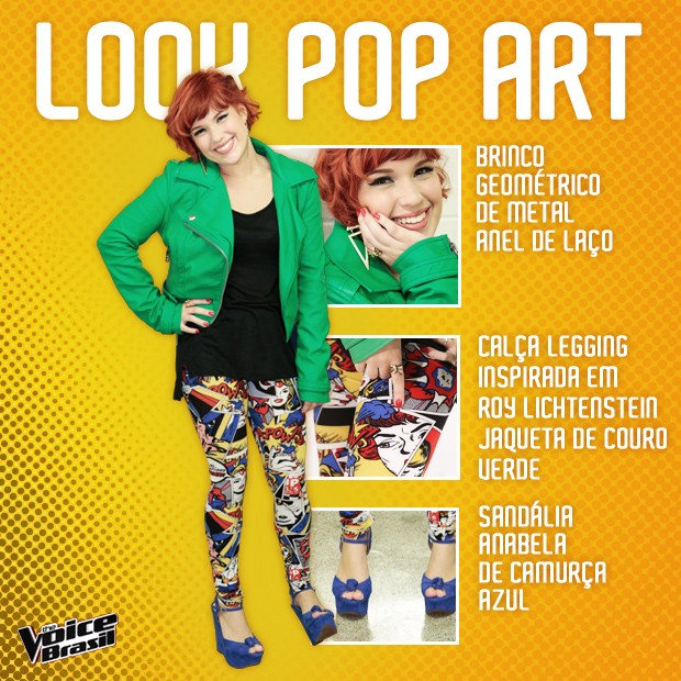 Look Pop Arte - Júlia Tazzi (Foto: The Voice Brasil/TV Globo)