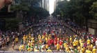 Monobloco leva foliões a avenida do Rio logo cedo (Flávia Rodrigues/G1)