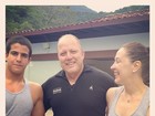 Filho de Claudia Raia e Celulari, Enzo posta foto com a mãe na academia
