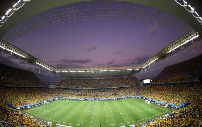 Arena Corinthians Brasil e Croácia (Foto: Agência AFP )