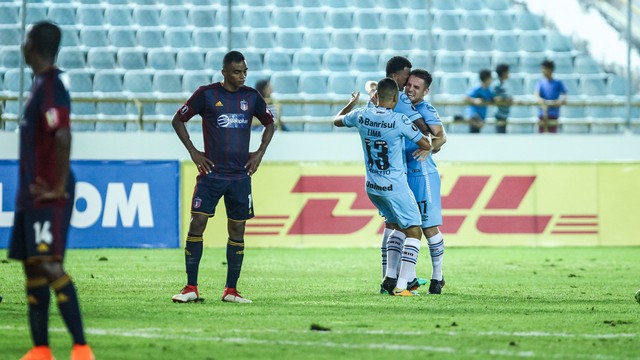 Ramiro marca contra o Monagas (créditos: Lucas Uebel / Grêmio, DVG)