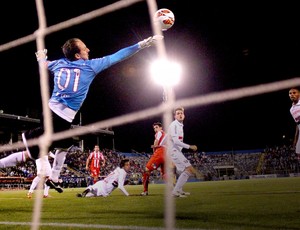 Rogerio Ceni defesa jogo São Paulo contra Universidad Católica (Foto: Andres Pina)