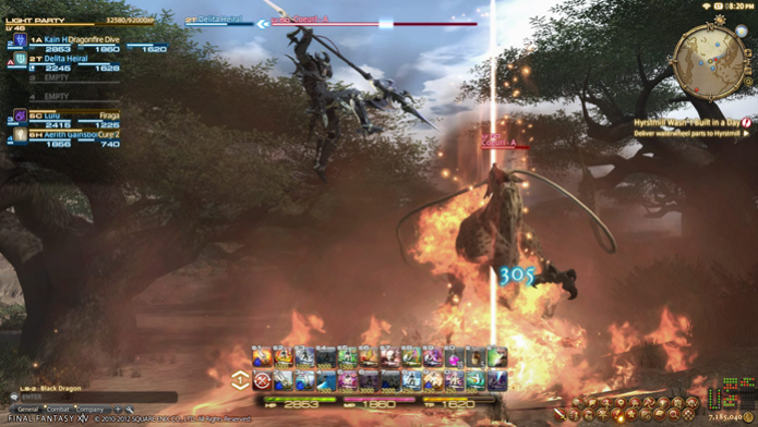 O sistema de combate de Final Fantasy 14 consiste em combos (Foto: Divulgação)