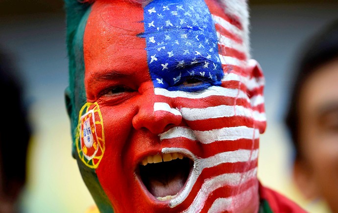 torcida dos Estados Unidos jogo Portugal (Foto: Reuters)