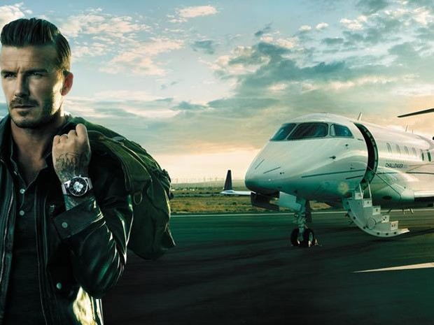 David Beckham apresenta o novo Transocean Chronograph Unitime WorldTimer da relojoaria suíça Breitling  (Foto: Reprodução)