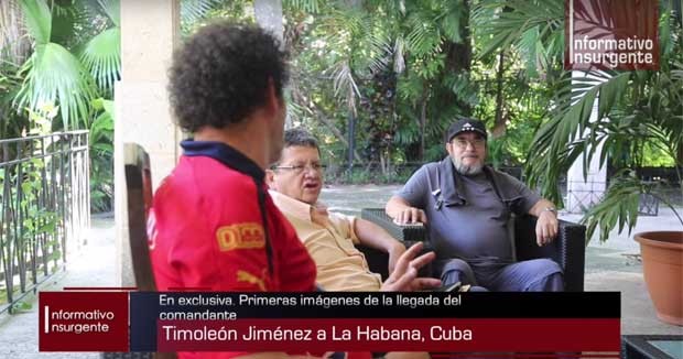 Líder das Farc Timoleón Jimenez aparece em Havana em vídeo divulgado no Youtube  (Foto: Reprodução/Youtube/Manuel Paz)