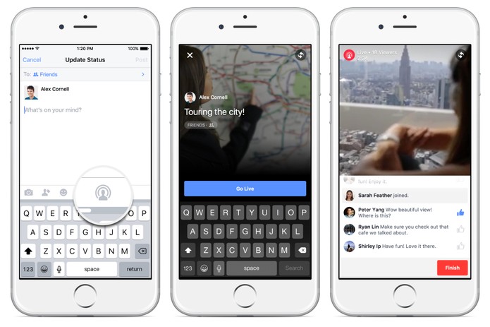 Facebook libera streaming para usuários dos Estados Unidos (Foto: Divulgação/Facebook) Facebook libera streaming para usuários dos Estados Unidos (Foto: Divulgação/Facebook)