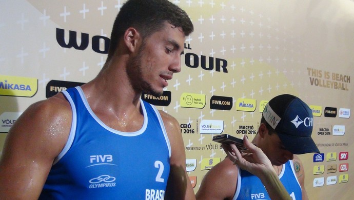 guto e saymon Circuito Mundial vôlei de praia (Foto: Estéfane Padilha/GloboEsporte.com)