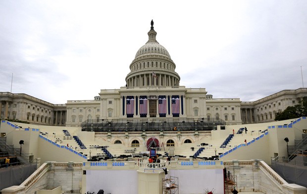 Local onde acontece a posse de Obama na segunda-feira (21) (Foto: Doug Mills/The New York Times)