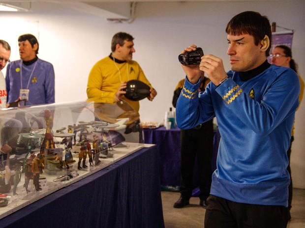 onvenção 50 anos de Star Trek realizado no Museu da Imagem e do Som (MIS) em São Paulo, SP, neste sábado (Foto: Roberto Sungi/Futura Press/Estadão Conteúdo)
