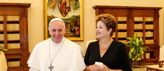 Papa Francisco e Dilma Rousseff (Foto: Divulgação)
