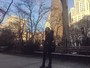 Sasha posta foto em Nova York: 'Casualmente congelando'