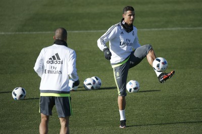 Cristiano Ronaldo treino Real Madrid (Foto: EFE/Juan Carlos Hidalgo)