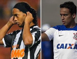 Ronaldinho e Jadson - Atlético-MG x Corinthians (Foto: Editoria de Arte)