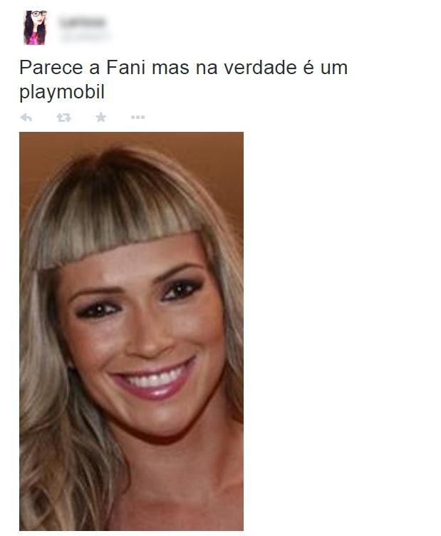 Usuários do Twitter comentam novo corte de Fani Pacheco (Foto: Twitter / Reprodução)