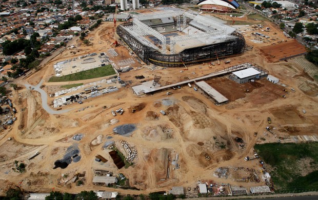 Cobertura da Arena Pantanal outubro 2013 (Foto: Edson Rodrigues/Secopa-MT)