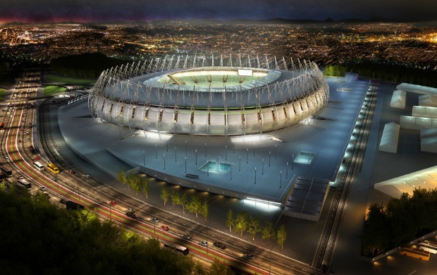 Imagem em 3D da Arena Castelão (Foto: Vigliecca&Associados)