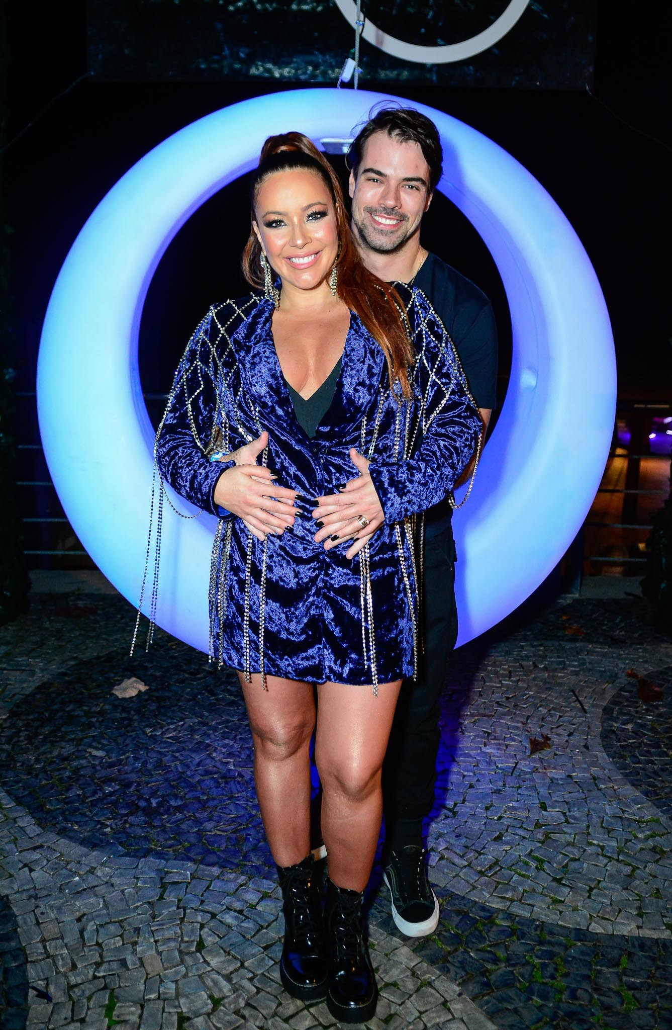 Renata Dominguez e o marido, Leandro Gléria, no Rio (Foto: Webert Belicio/AgNews) Renata Dominguez e o marido, Leandro Gléria, no Rio (Foto: Webert Belicio/AgNews)
