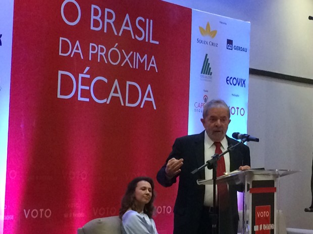Lula fez palestra nesta quinta em Porto Alegre (Foto: Estêvão Pires/G1)
