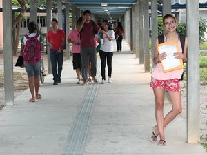 Milena vai deixar Campo Grande para estudar na UFS (Foto: Jorge Henrique/G1)