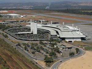 Vista aérea do Aeroporto Internacional Tancredo Neves, em Confins (MG) (Foto: Divulgação/Infraero)